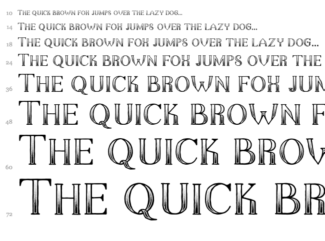 The Dark Titan font waterfall